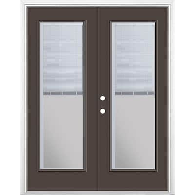 Masonite 60 In X 80 Willow Wood, Patio Doors With Blinds Between The Glass Home Depot