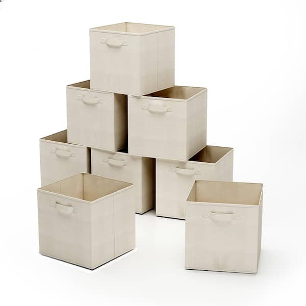 Unbranded 21 Qt. Cube Storage Organizer - Collapsible Fabric Containers for Home or Office (8-Pack)