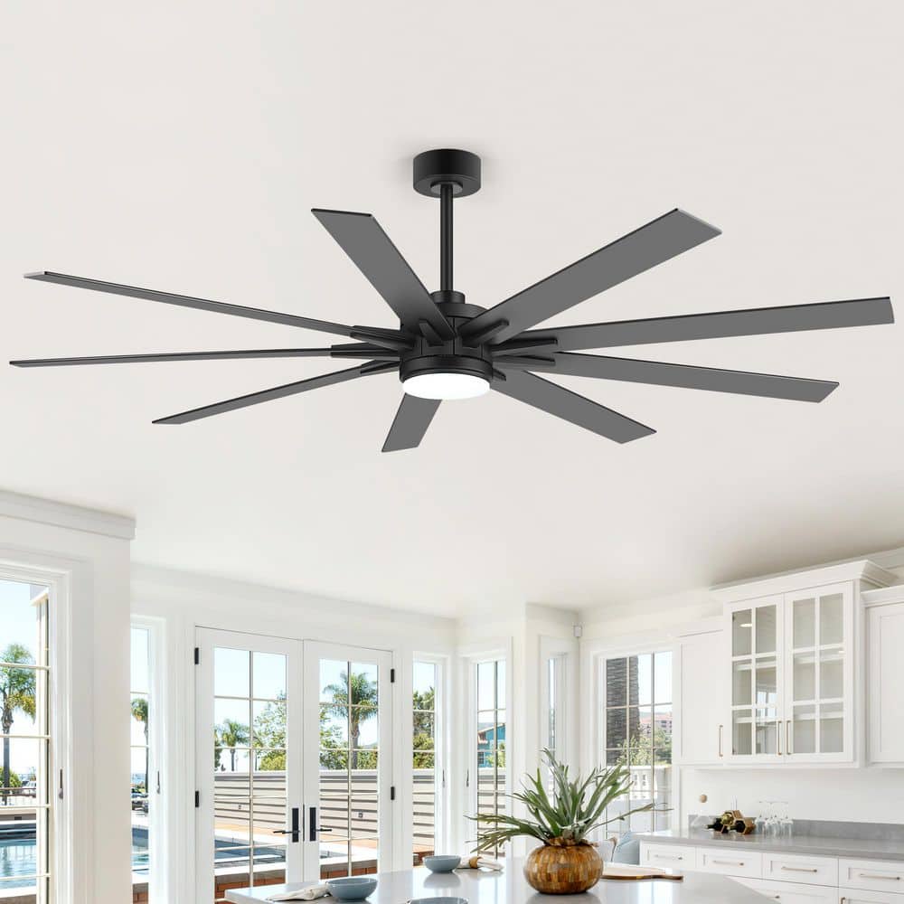 Breezary Gorya 72 in. (6 ft.) Industrial Windmill Black Ceiling