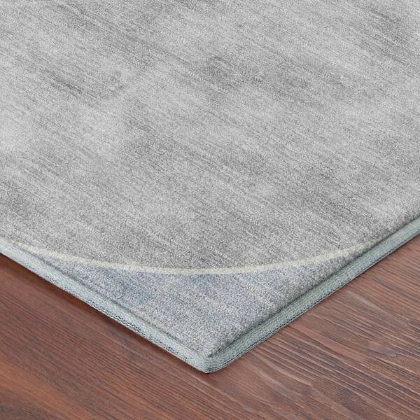 Mayfield Premium Machine Washable Abstract AMF2286 Denim 9 ft. x 12 ft. Area Rug