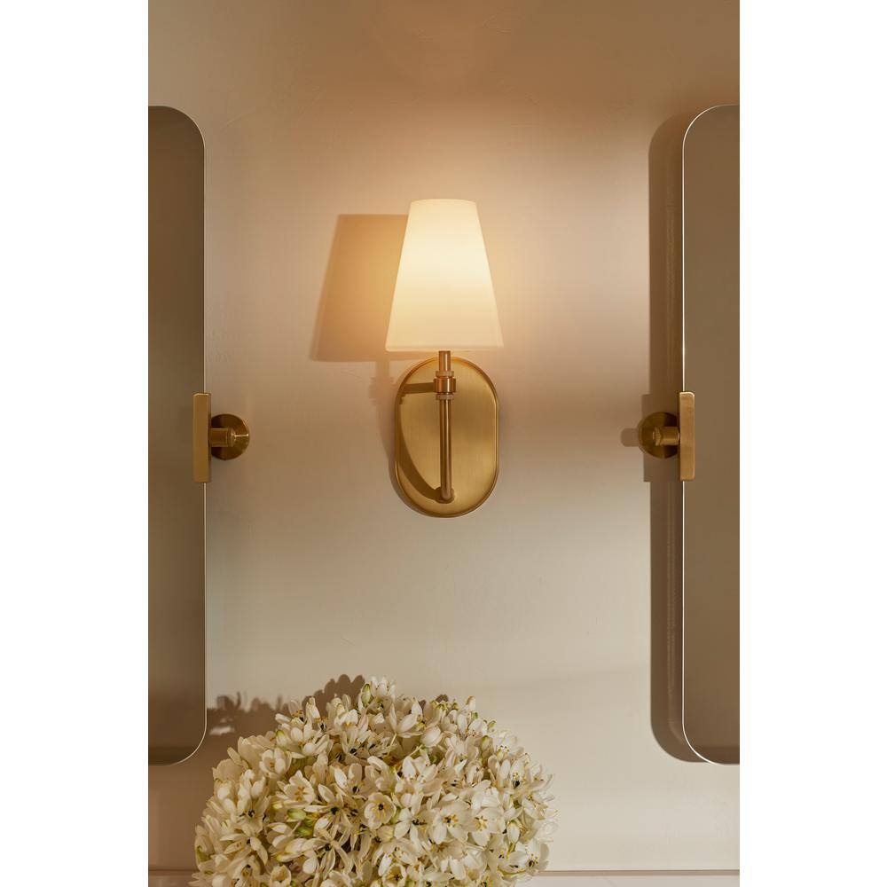 Matte Black Direct Wired Electric Wall Sconce with Milk Glass Shade
