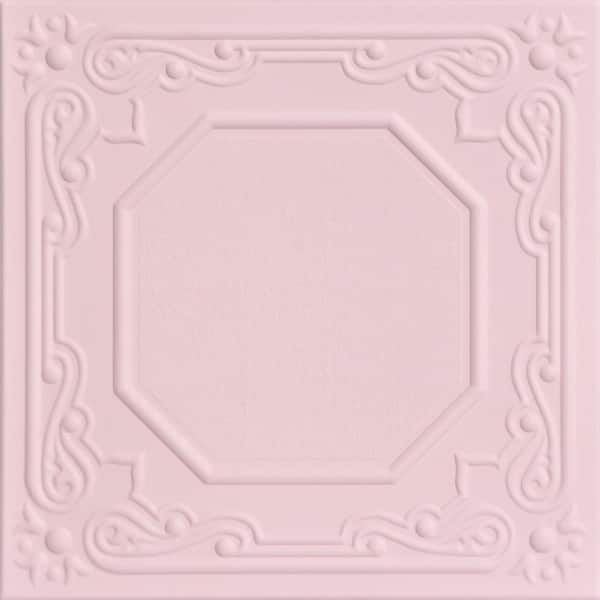 A La Maison Ceilings Topkapi Palace Powder Blush 1.6 ft. x 1.6 ft. Decorative Foam Glue Up Ceiling Tile (21.6 sq. ft./Case)