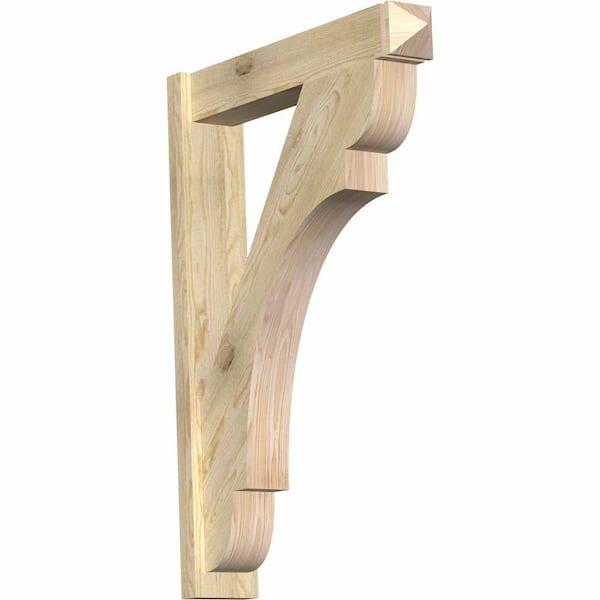 Ekena Millwork 6 in. x 42 in. x 30 in. Olympic Arts and Crafts Rough Sawn Douglas Fir Outlooker