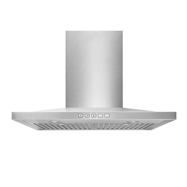 Broan® 24-Inch Convertible Wall-Mount Pyramidal Chimney Range Hood, 450 Max  CFM, Stainless Steel