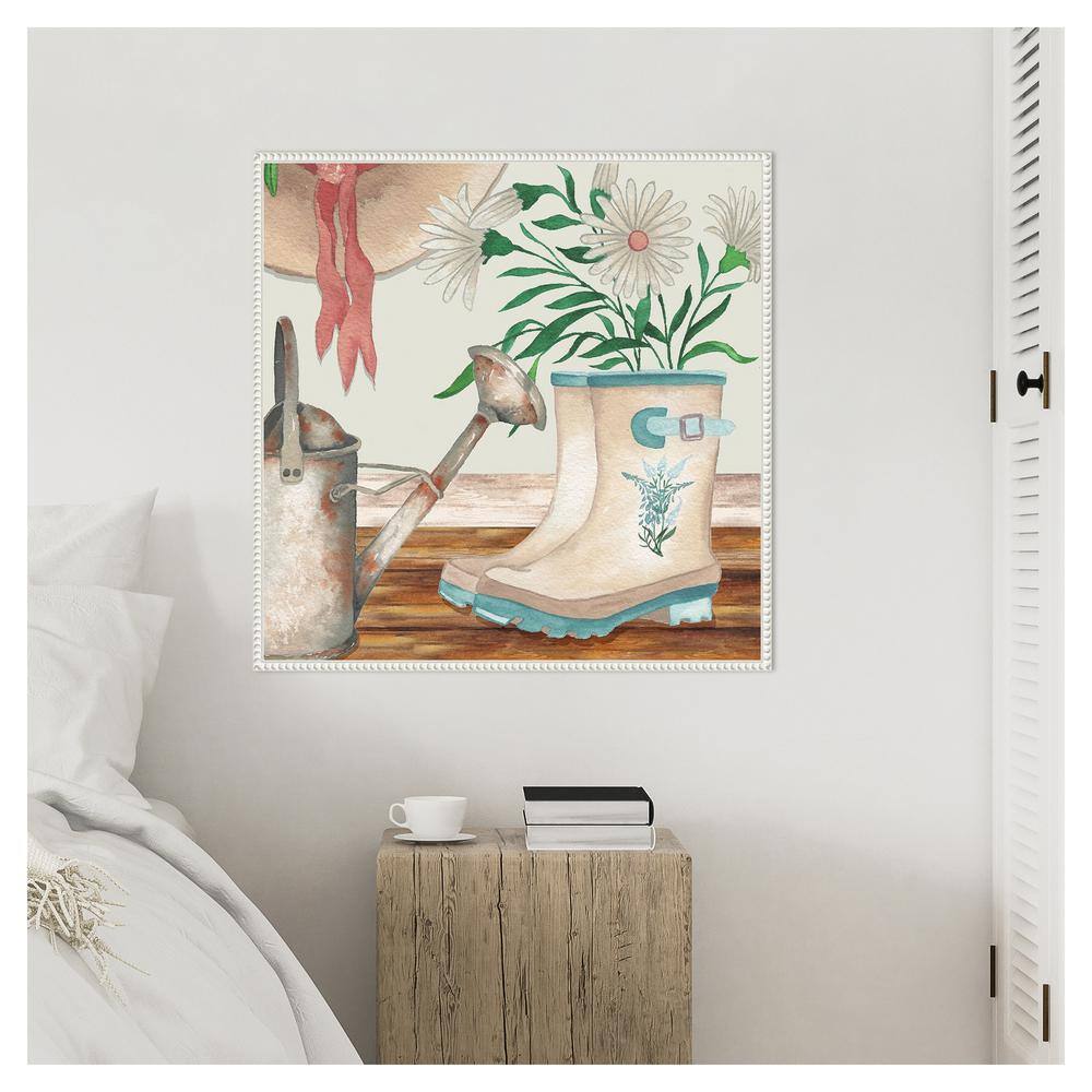 Amanti Art Cottage Scene II Daisy by Elizabeth Medley Canvas Wall Art Print Framed 30 x 30-in.