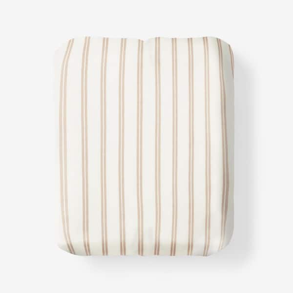 The Company Store Narrow Stripe T200 Yarn Dyed Gold Cotton Percale Twin Fitted Sheet