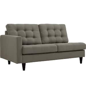 Empress 64.5 in. Granite Polyester 2-Seater Left-Facing Loveseat with Removable Cushions