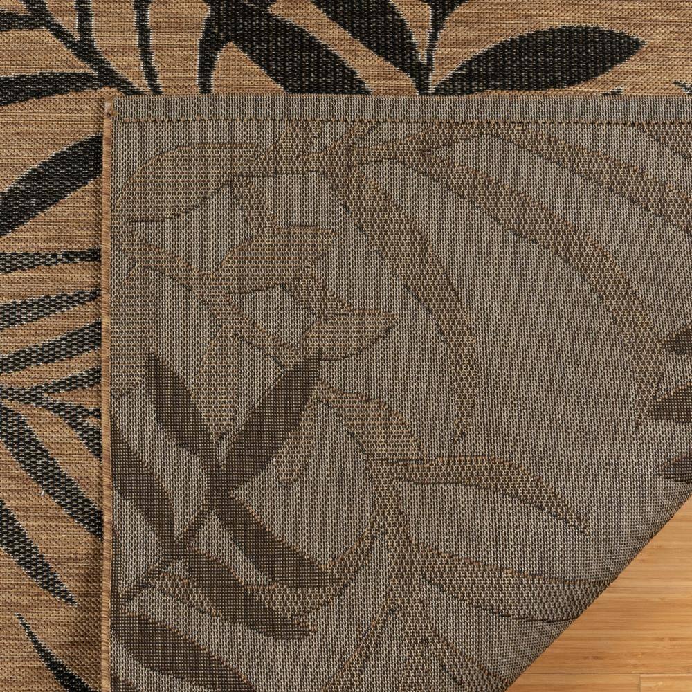 Chestnut Black 8x10 Reversible Synthetic Flat Woven Area Rug