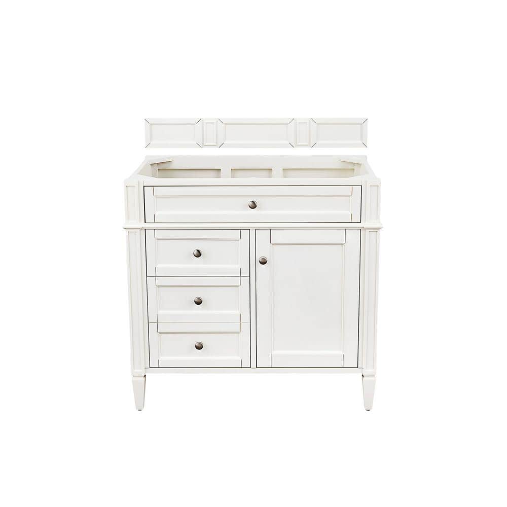 Bright White 36" Single Freestanding Bathroom Vanity Base
