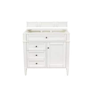 Brittany 35.0 in. W x 23.0 in. D x 32.8 in. H Single Bath Vanity Without Top in Bright White