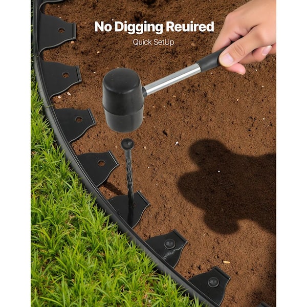 VEVOR Landscape Edging Border, 10 Pcs 6 ft. x 1. 6in. Plastic PVC