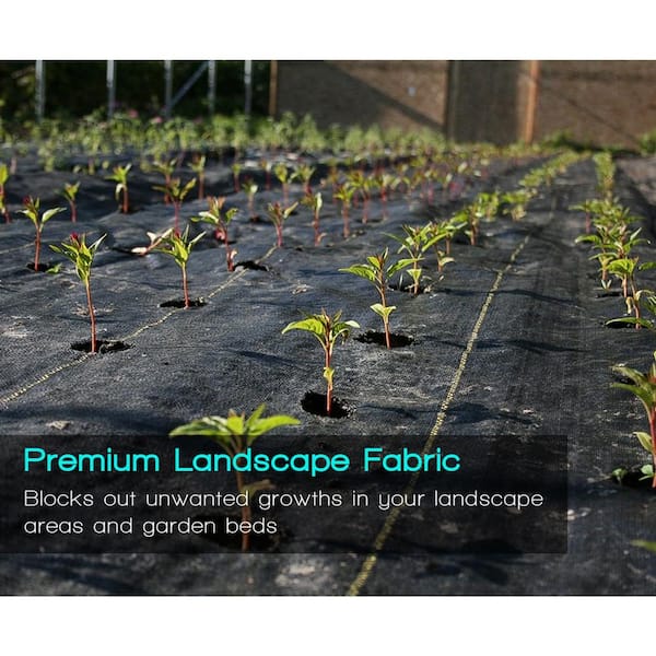 Greenhouse Ground Cover 4oz, Weed Barrier Block Landscape Fabric, Durable &  Heavy Duty Gardening Mat, Easy Setup & Superior Weed Control - 4 x 100