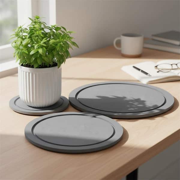 Unbranded 8+10 Inch Stone Plant Saucer for Indoor YNLIN380