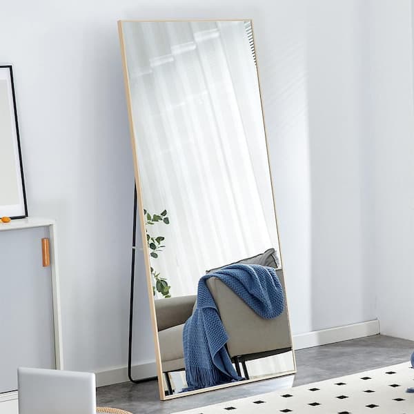 Blisstyle Wood 31.4 in. W x 71 in. H Classic Rectangle Glass Framed Mirror Wall Mirror Wall Decor Mirror