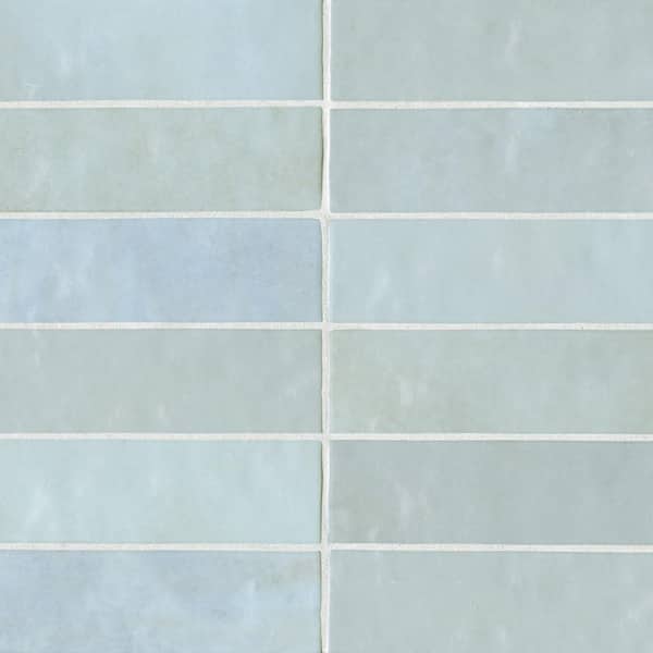 Sample-Cloe Glossy Baby Blue 4 in. x 5 in. Ceramic Wall Subway Tile