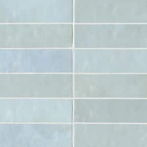 Cloe Rectangle Glossy Baby Blue 2 in. x 8 in. Ceramic Wall Tile (10.64 sq. ft./Case)