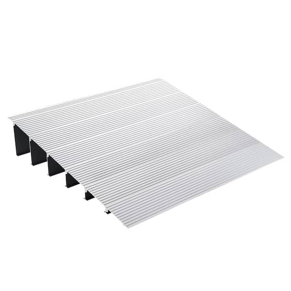 Door Threshold Ramp 1 in. Rise Door Ramp for Wheelchairs Adjustable Aluminum Threshold Ramp 800 lbs. Load Capacity
