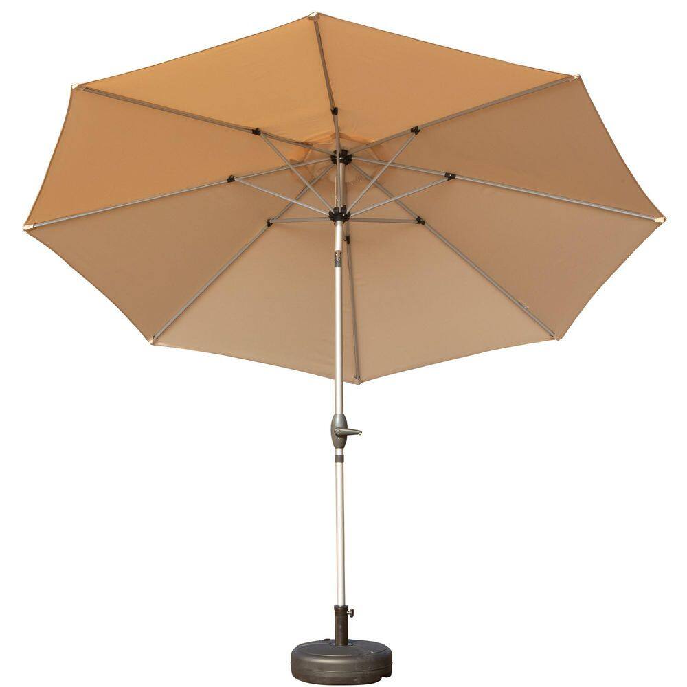 10 ft. Aluminium Market Patio Umbrella with Push Button Tilt&Crank, 8 Sturdy Ribs, UV Protection Waterproof in Beige price history on PriceWatchPro