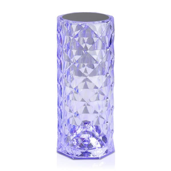 8.5 in. Crystal Indoor Touch Table Light Rose