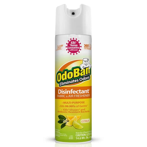 OdoBan 14.6 oz. Citrus Multi-Purpose Disinfectant Spray, Odor Eliminator, Sanitizer, Fabric and Air Freshener