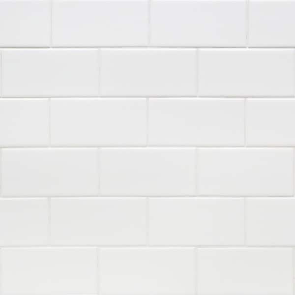 Ivy Hill Tile Toledo White 3 in. x 6 in. Matte Ceramic Wall Tile (5.38 sq. ft./Case)