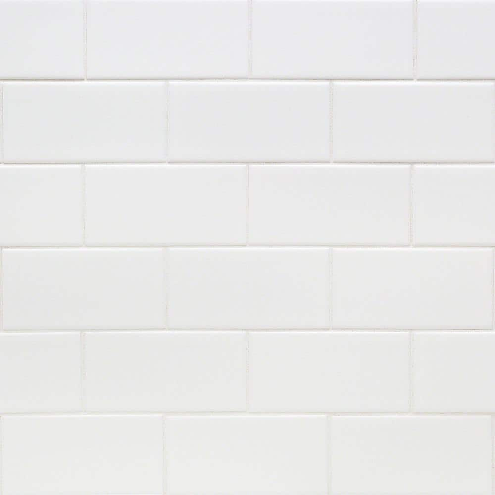 3x6 Basic white Ceramic Wall Tile - Polished