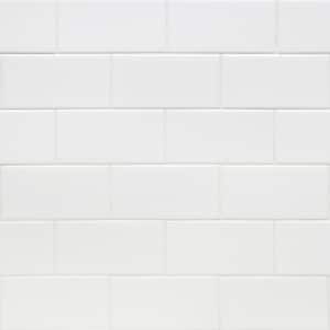 Essential White 3 in. x 6 in. x 6 mm Matte Ceramic Subway Wall Tile (54 Pieces/ 6.54 sq. ft. / Case)