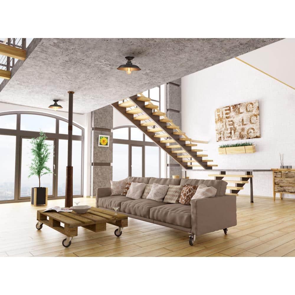 Bronze Reflections 12" Multicolor Semi-Flush Ceiling Light