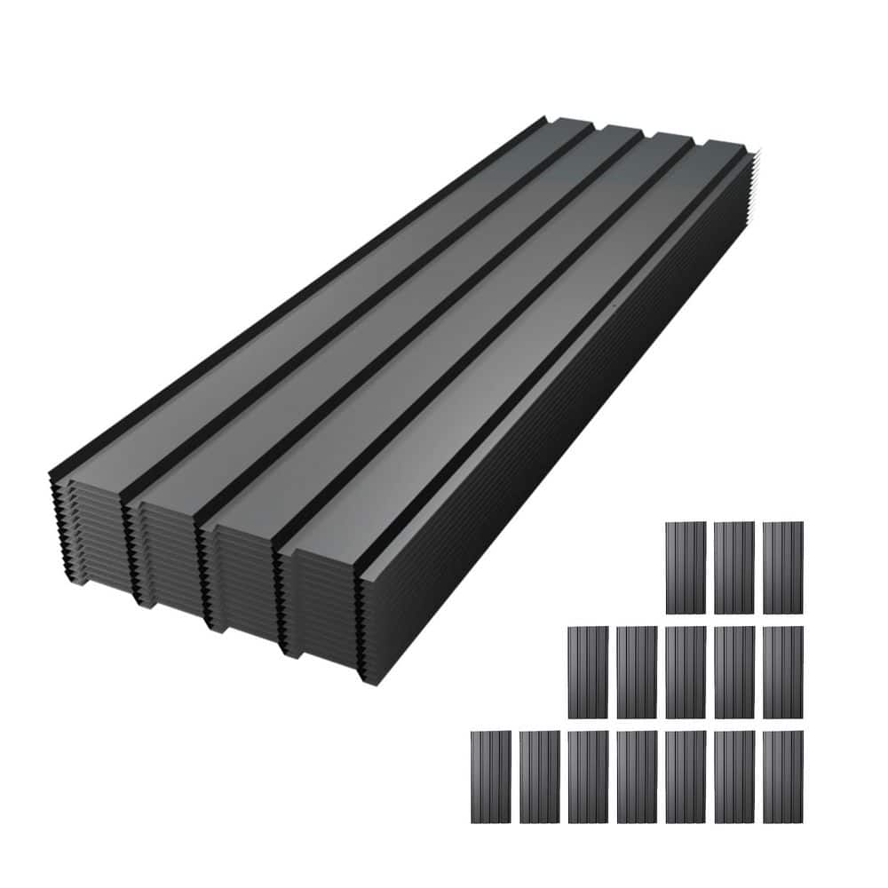 15-Piece 1.5 ft. x 5 ft. Standing Seam 31-Gauge Steel Heavy Duty RoofPanel Galvanized Roof Panels Waterproof Roof Panels price history on PriceWatchPro