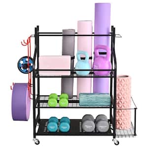 3- Tier Yoga Mat Home Gym Storage Rack