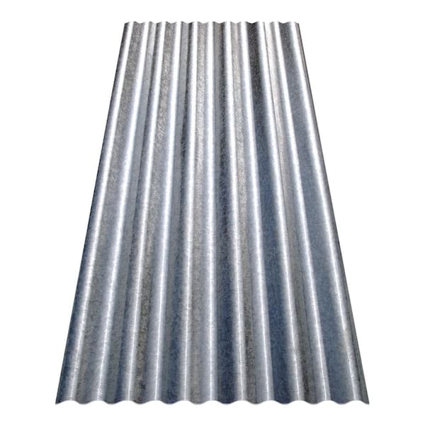 Gibraltar Building Products - 8 ft. Corrugated Galvanized Steel 31-Gauge Roof Panel