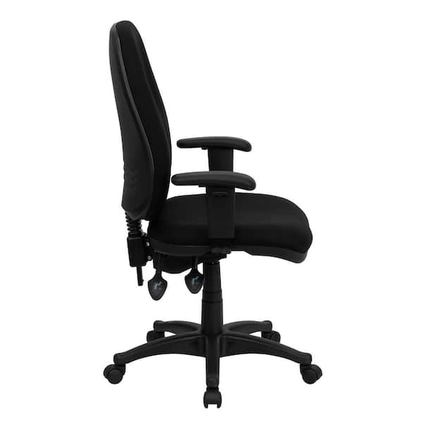 high back swivel chair with armrest