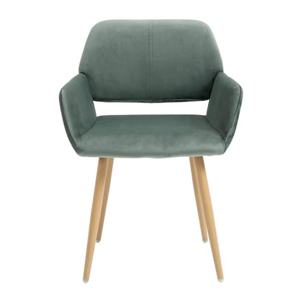 Wateday Green Velvet Upholstered Backrest Side Chair