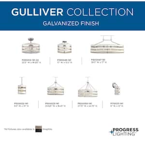 Gulliver 23.5 in. Indoor/Outdoor Grey Coastal Ceiling Fan with 2200K Light Bulbs Included with Remote for Bedroom