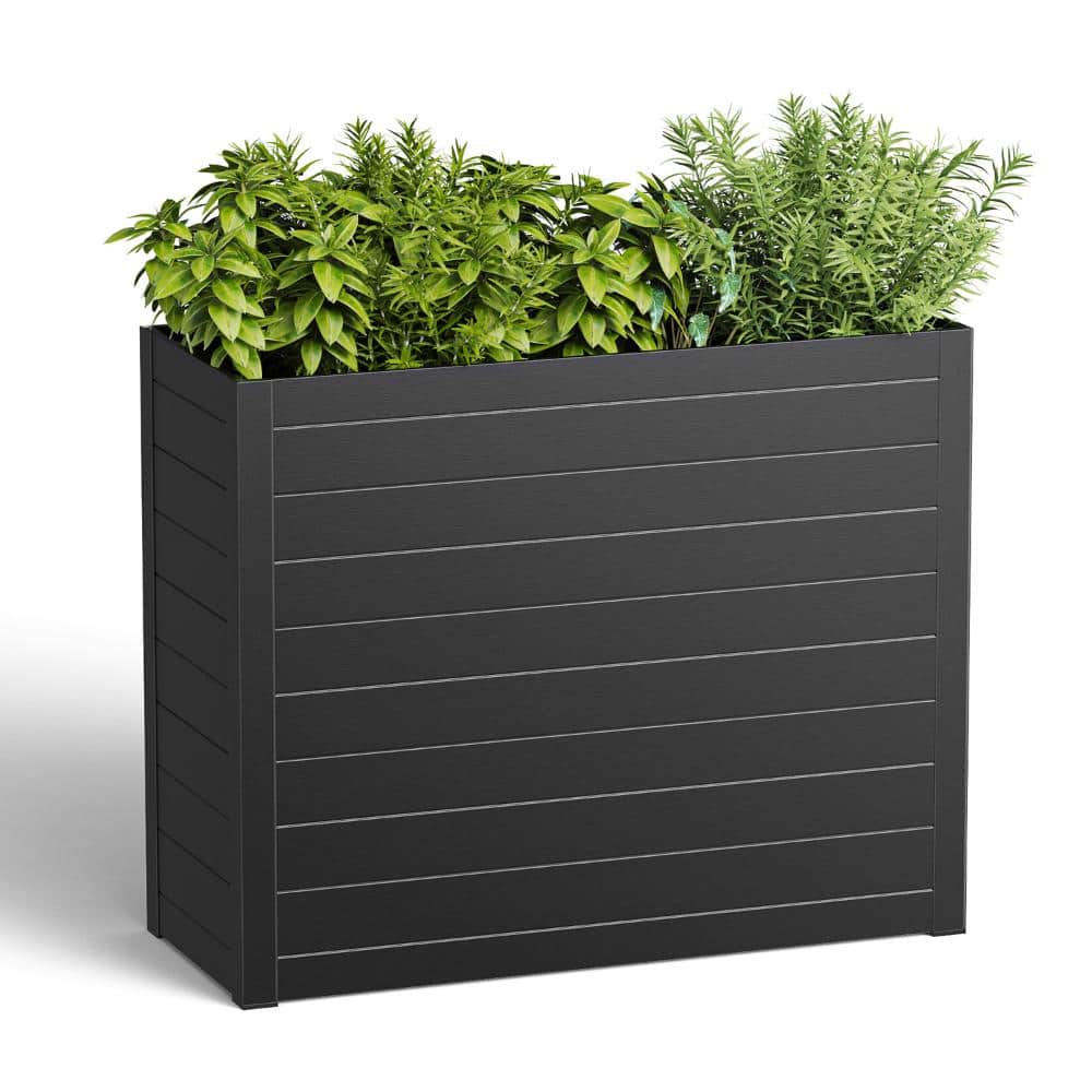 Black Plastic Rectangular Planter with Drainage Holes (12 in. L x 30 in. W x 24 in. H) price history on PriceWatchPro