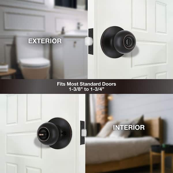 Defiant Saturn Aged Bronze Bed and Bath Door Knob 32T3X710B - The