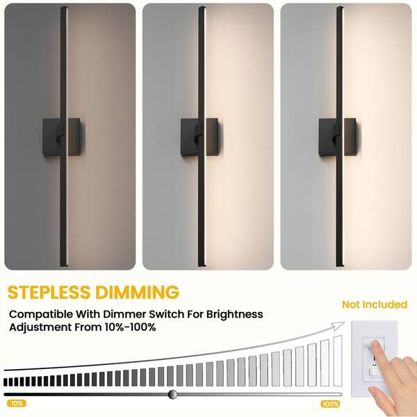 KAISITE 32 in. 1-Light Bathroom Light Fixture Over Mirror