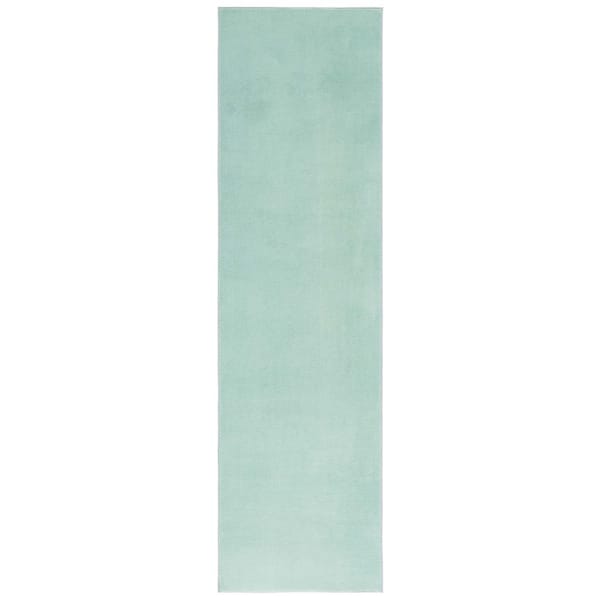 Loft Sage 2 ft. x 6 ft. Machine Washable Modern Solid Runner Rug