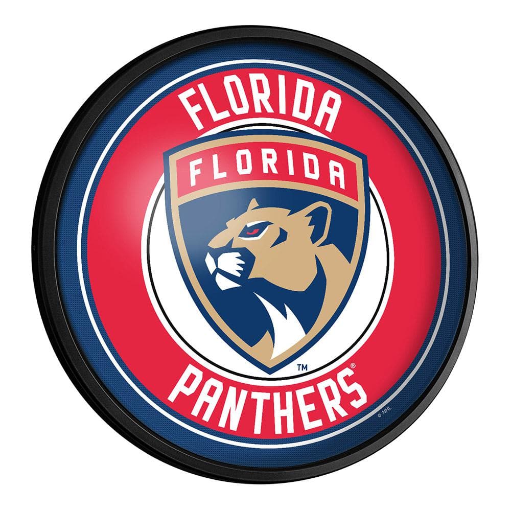 The Fan-Brand Florida Panthers: Round Slimline Lighted Wall Sign 18 in ...