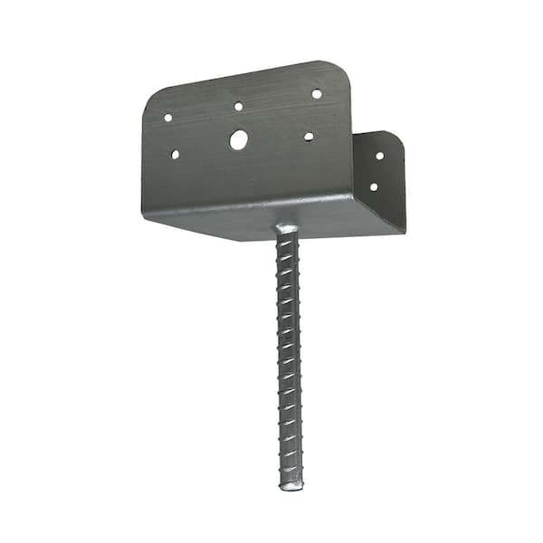 6 in. x 10 in. x 6 in. Galvanized Steel Post Support Saddle Bracket for Rough Lumber or Undressed Posts