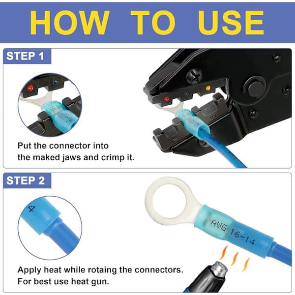 100 Pcs 3M Heat Shrink Butt Connectors – Waterproof For Marine & Auto Wiring