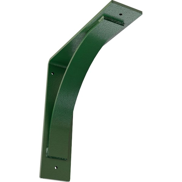 Ekena Millwork 3 in. W x 12 in. H x 12 in. D Hammered Deep Green Morris Steel Bracket