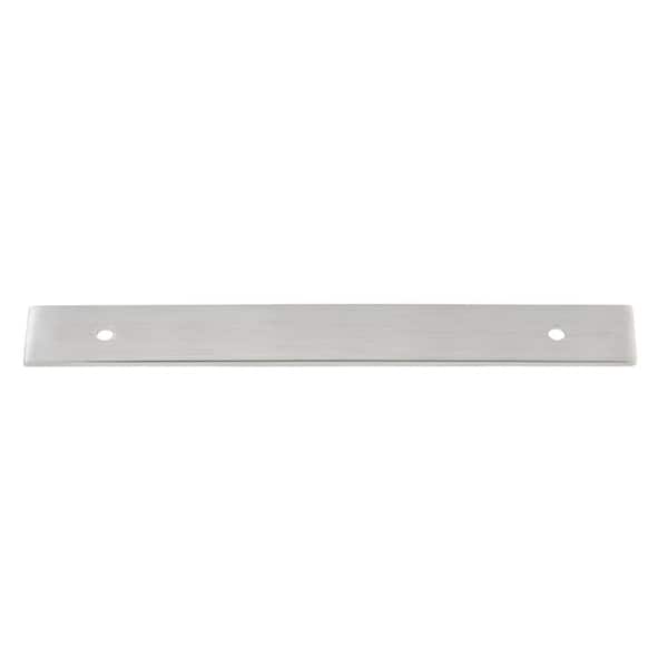 GLIDERITE 9 in. Squared Cabinet Backplate 6-1/4 in. Center to Center, 9342-160-SN