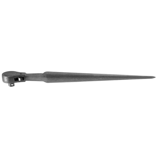 Klein Tools 1/2-Inch Ratcheting Construction Wrench, 15-Inch