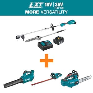 LXT 18V Cordless Power Head Kit(4.0Ah)w/String Trimmer and Pole Saw with Leaf Blower,Hedge Trim,Chain Saw(Tools-Only)