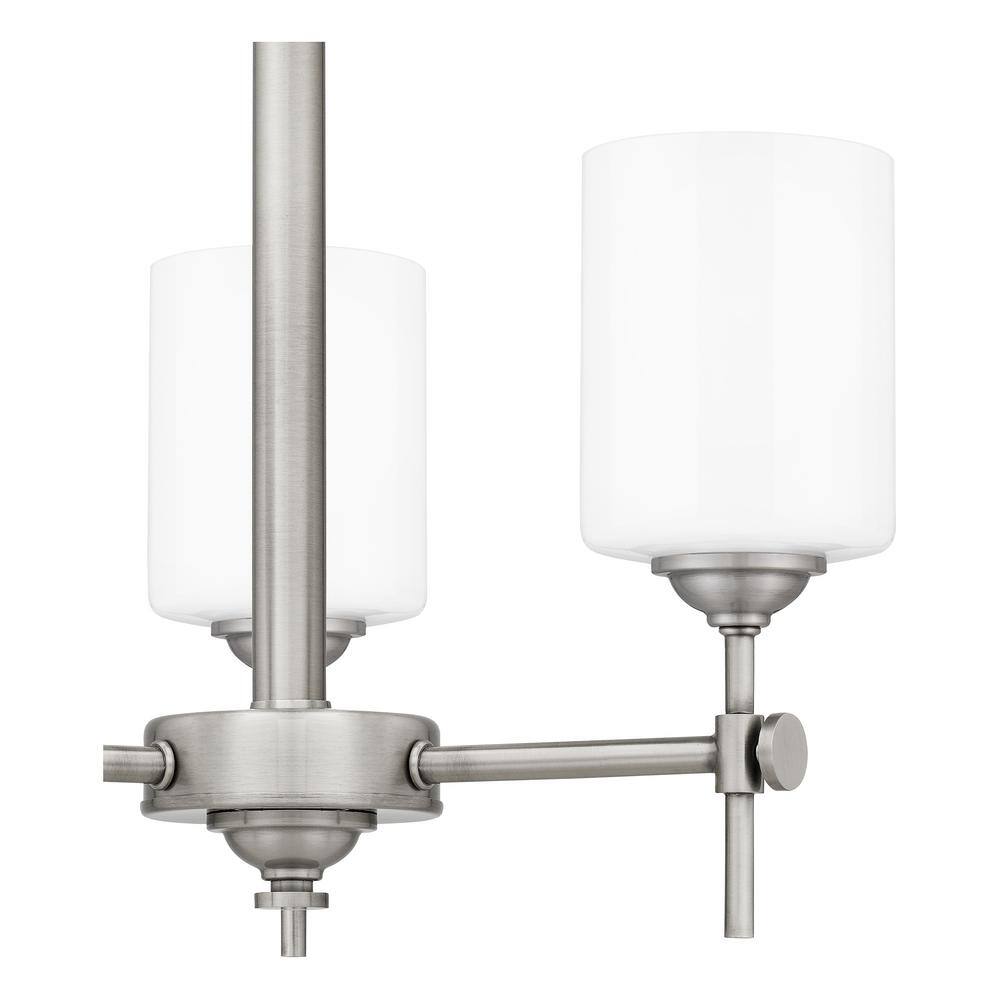 Aria Opal Glass & Polished Nickel 3-Light Semi-Flush Mount