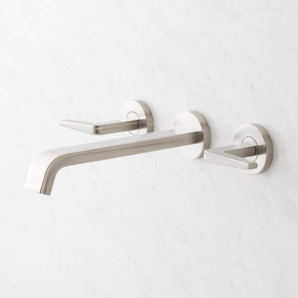 SIGNATURE HARDWARE Lexia Single Handle Wall Mounted Bathroom Faucet in
