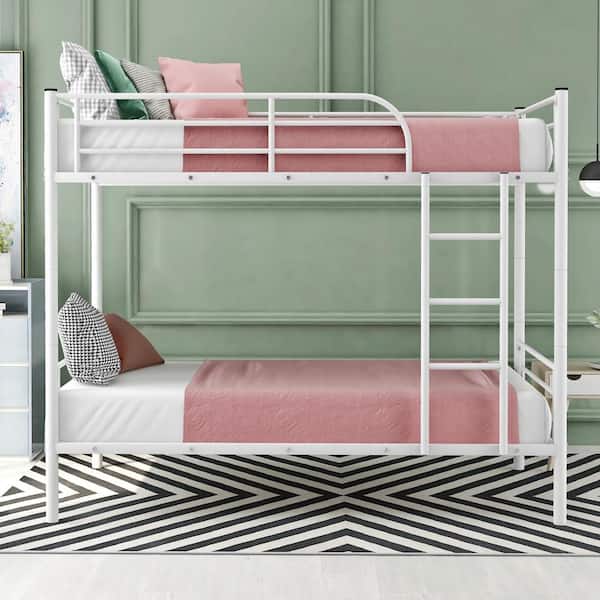 Magic Home White Finish Twin Over, How To Make Twin Bunk Beds