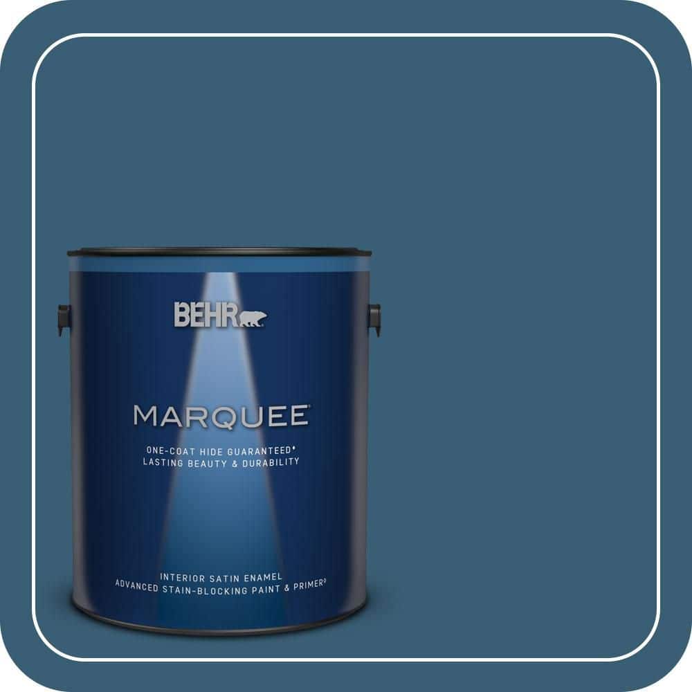 1 gal. #S490-7 Superior Blue One-Coat Hide Satin Enamel Interior Paint & Primer product image for price tracking