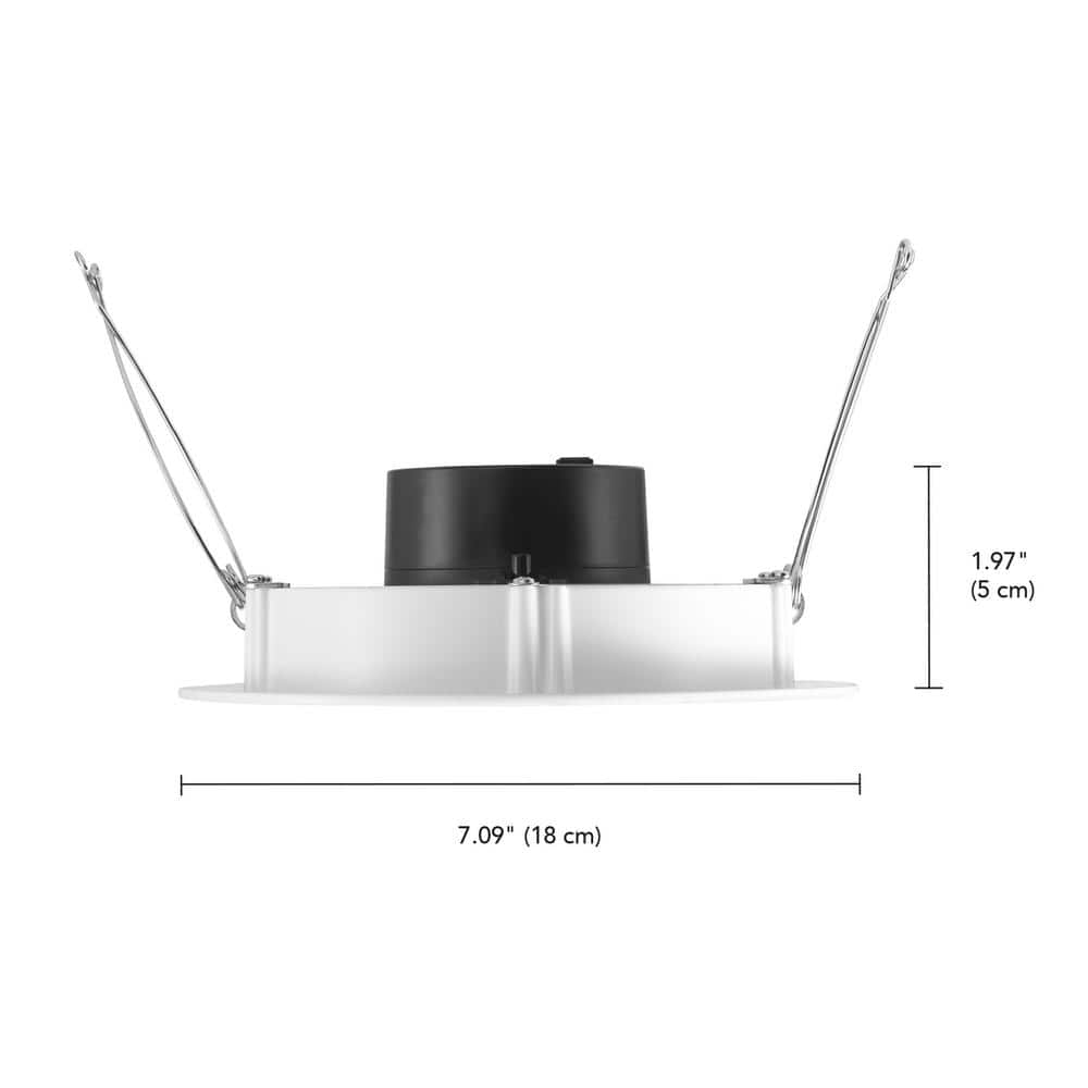 White 6-inch Ultra Slim Integrated LED Recessed Light